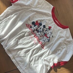 Disney Kids White and Red Character T-Shirt